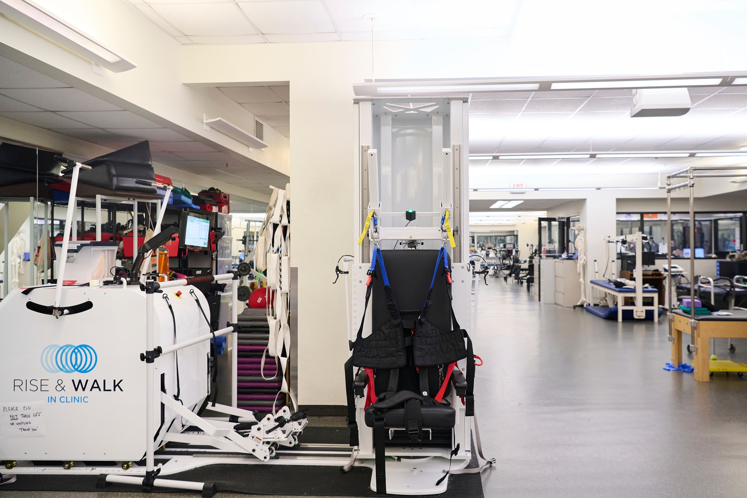 Physical therapy clinic featuring a 